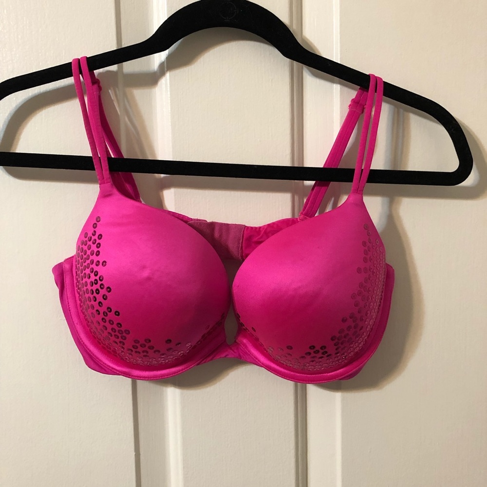 Pink sequin push up